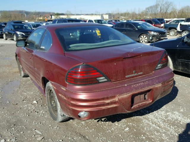 1G2NE12T2YM770746 - 2000 PONTIAC GRAND AM S RED photo 3