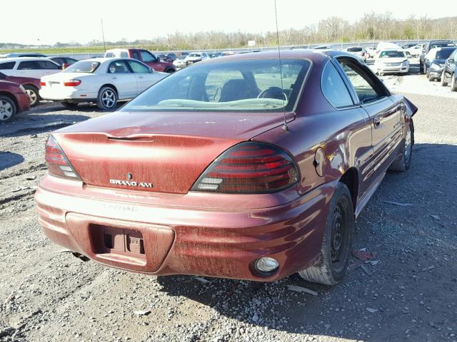 1G2NE12T2YM770746 - 2000 PONTIAC GRAND AM S RED photo 4