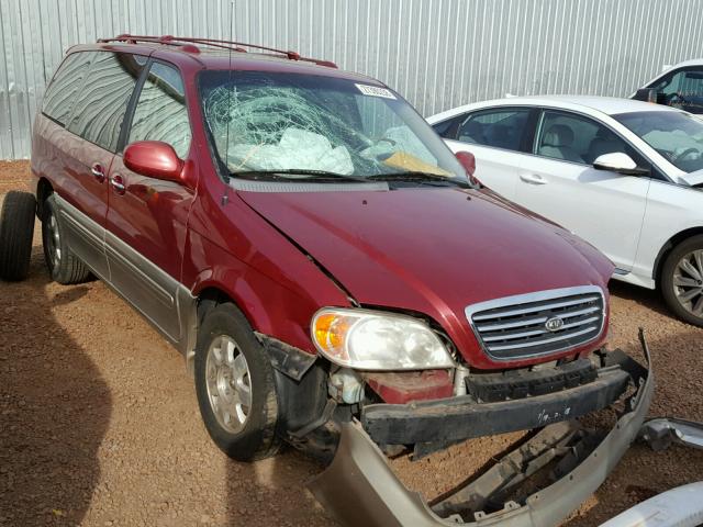 KNDUP131636423125 - 2003 KIA SEDONA EX BURGUNDY photo 1