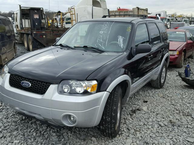 1FMCU96H16KA39949 - 2006 FORD ESCAPE HEV BLACK photo 2