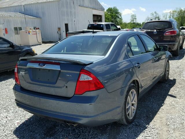 3FAHP0JA6CR267160 - 2012 FORD FUSION SEL BLUE photo 4