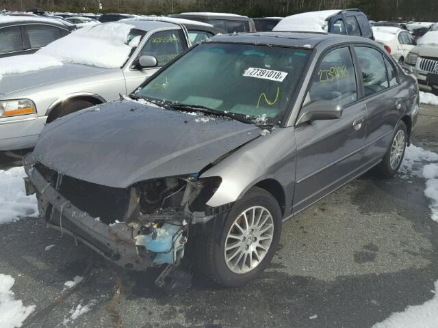 2HGES26775H553748 - 2005 HONDA CIVIC EX ნაცრისფერი ფოტო 2