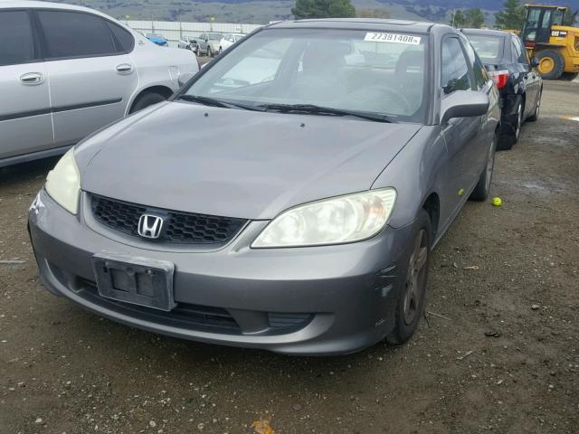 1HGEM22935L035446 - 2005 HONDA CIVIC EX GRAY photo 2