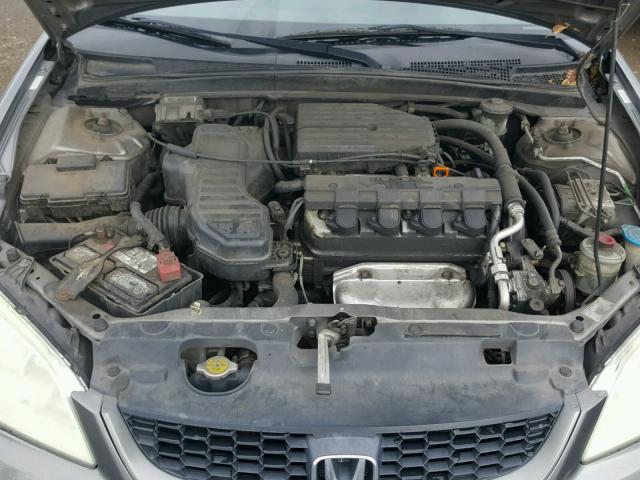 1HGEM22935L035446 - 2005 HONDA CIVIC EX GRAY photo 7