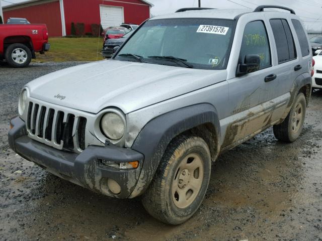 1J4GL48K72W351145 - 2002 JEEP LIBERTY SP SILVER photo 2