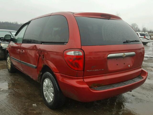 1A4GP45R46B748542 - 2006 CHRYSLER TOWN & COU RED photo 3