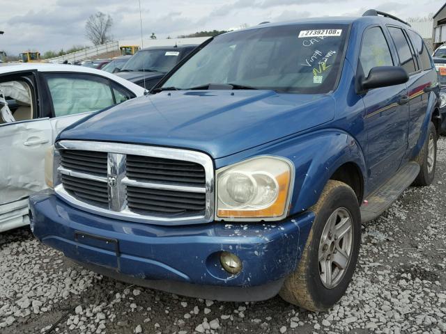 1D4HD48N35F524846 - 2005 DODGE DURANGO SL BLUE photo 2