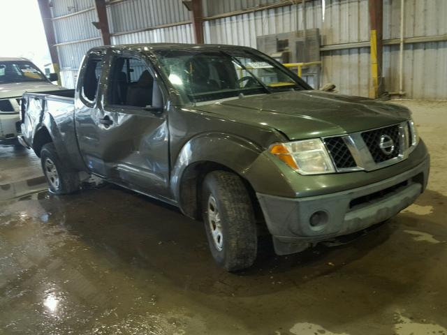 1N6BD06T05C415644 - 2005 NISSAN FRONTIER K GREEN photo 1