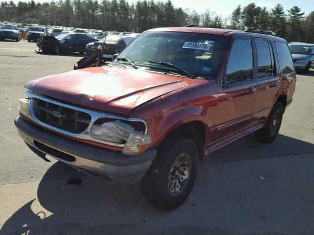 1FMZU34E1WUA62586 - 1998 FORD EXPLORER MAROON photo 2