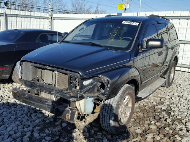 1D4HB58N24F202872 - 2004 DODGE DURANGO LI BLACK photo 2