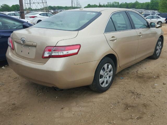 4T1BF3EK6AU102248 - 2010 TOYOTA CAMRY BASE GOLD photo 4