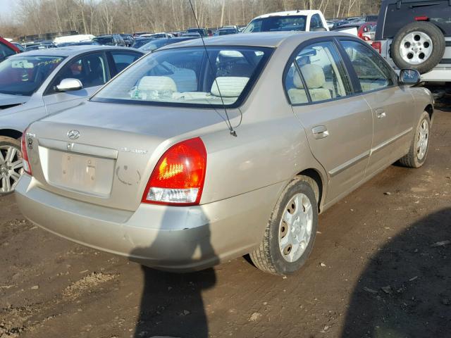 KMHDN45DX3U666393 - 2003 HYUNDAI ELANTRA GL GOLD photo 4