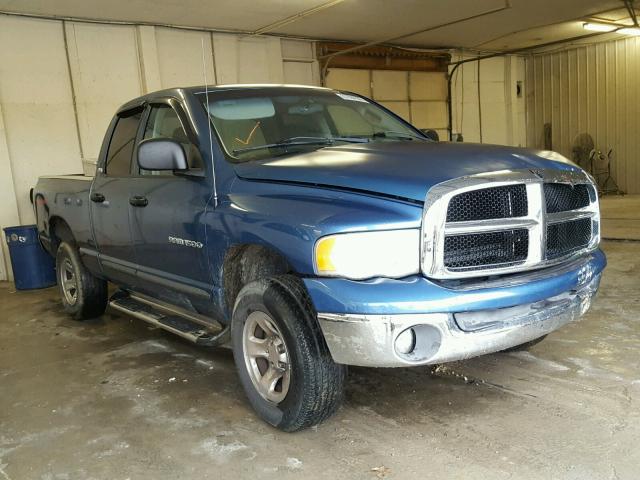 3D7HU18Z52G182816 - 2002 DODGE RAM 1500 BLUE photo 1