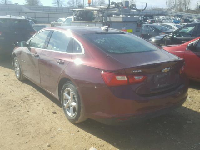1G1ZB5ST9GF240329 - 2016 CHEVROLET MALIBU LS მუქწითელი ფოტო 3