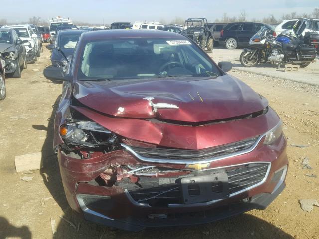 1G1ZB5ST9GF240329 - 2016 CHEVROLET MALIBU LS მუქწითელი ფოტო 7