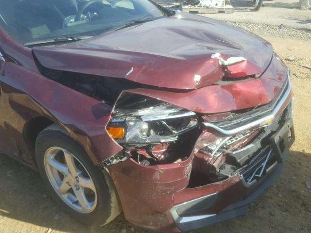 1G1ZB5ST9GF240329 - 2016 CHEVROLET MALIBU LS მუქწითელი ფოტო 9