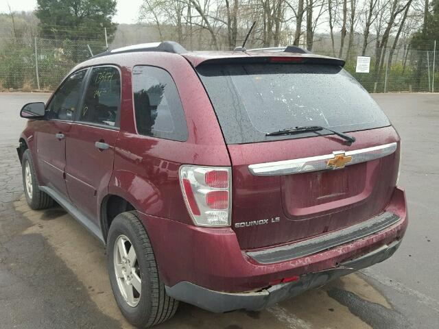 2CNDL23F986070812 - 2008 CHEVROLET EQUINOX LS MAROON photo 3