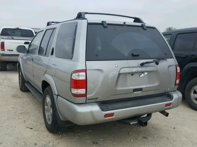 JN8DR09Y71W589387 - 2001 NISSAN PATHFINDER SILVER photo 3