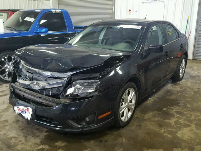 3FAHP0HA2CR181138 - 2012 FORD FUSION SE BLACK photo 2