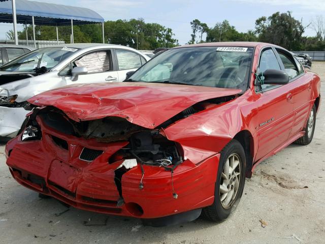 1G2NF52T31C274970 - 2001 PONTIAC GRAND AM S Կարմիր լուսանկար 2