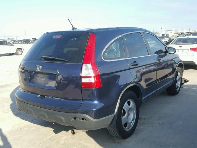 JHLRE38387C077526 - 2007 HONDA CR-V LX BLUE photo 4