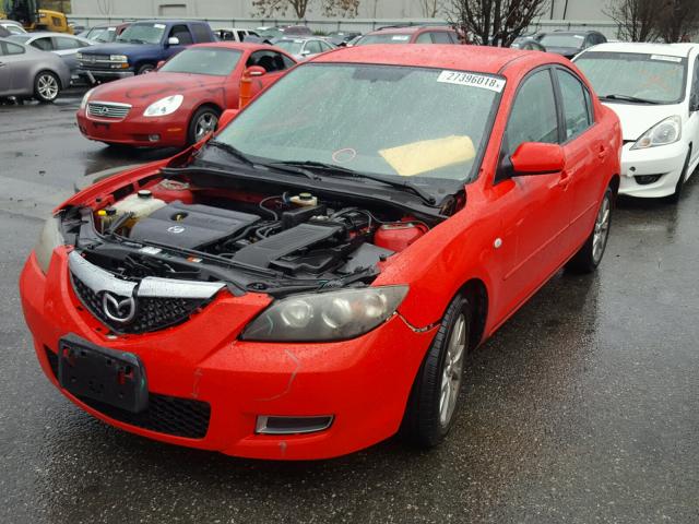 JM1BK12G581840154 - 2008 MAZDA 3 I RED photo 2