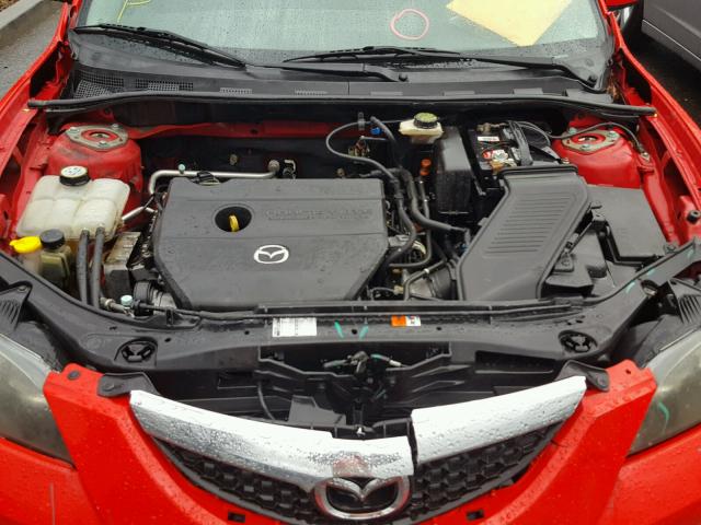 JM1BK12G581840154 - 2008 MAZDA 3 I RED photo 7