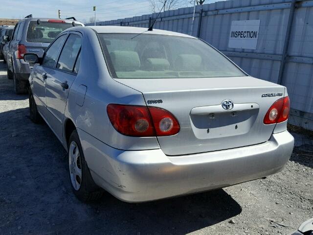 2T1BR32E55C879937 - 2005 TOYOTA COROLLA CE SILVER photo 3