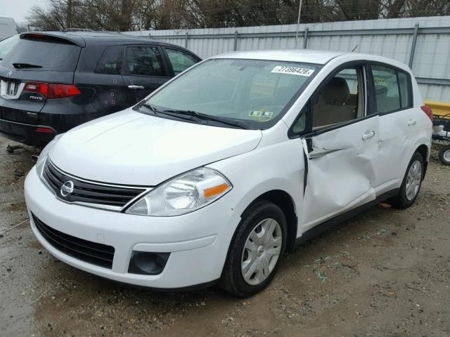 3N1BC1CP2AL452750 - 2010 NISSAN VERSA S WHITE photo 2