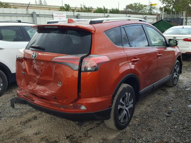 JTMBFREV2GJ080597 - 2016 TOYOTA RAV4 LE ORANGE photo 4