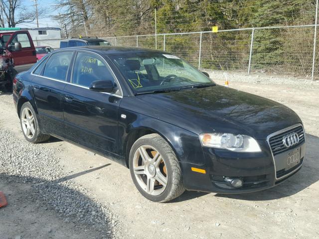 WAUDF78E97A247592 - 2007 AUDI A4 BLACK photo 1