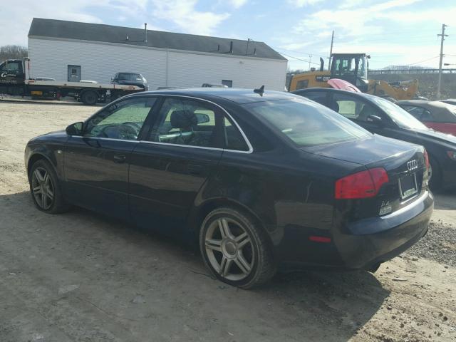 WAUDF78E97A247592 - 2007 AUDI A4 BLACK photo 3