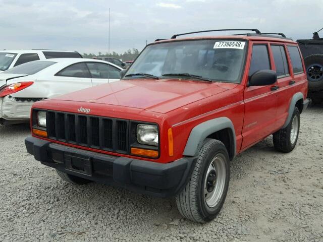 1J4FT28S6VL517371 - 1997 JEEP CHEROKEE S RED photo 2