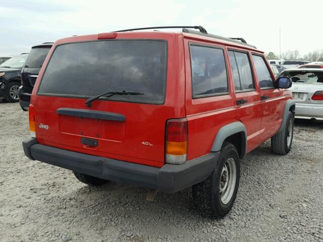 1J4FT28S6VL517371 - 1997 JEEP CHEROKEE S RED photo 4