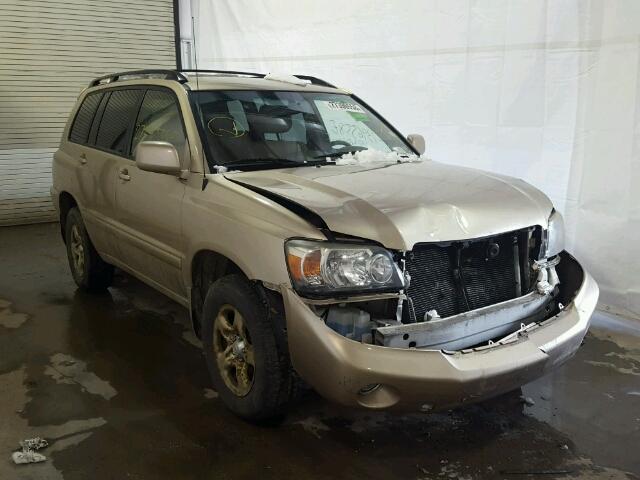 JTEHD21A670046464 - 2007 TOYOTA HIGHLANDER GOLD photo 1