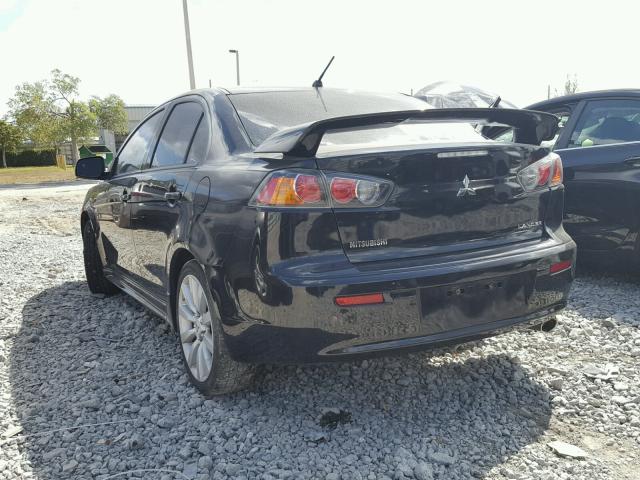 JA32U8FW7AU001422 - 2010 MITSUBISHI LANCER GTS BLACK photo 3