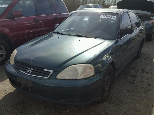 JHMEJ6674XS000901 - 1999 HONDA CIVIC LX GREEN photo 2