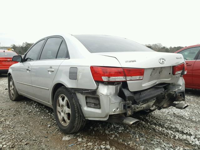 5NPEU46FX6H020880 - 2006 HYUNDAI SONATA GLS SILVER photo 3