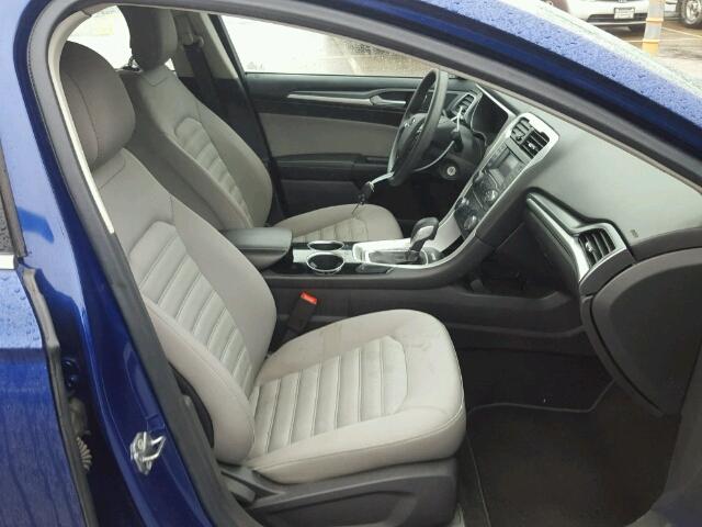 3FA6P0G73DR168364 - 2013 FORD FUSION S BLUE photo 5