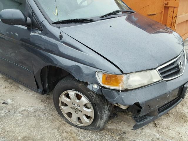 5FNRL18974B039294 - 2004 HONDA ODYSSEY EX GRAY photo 9