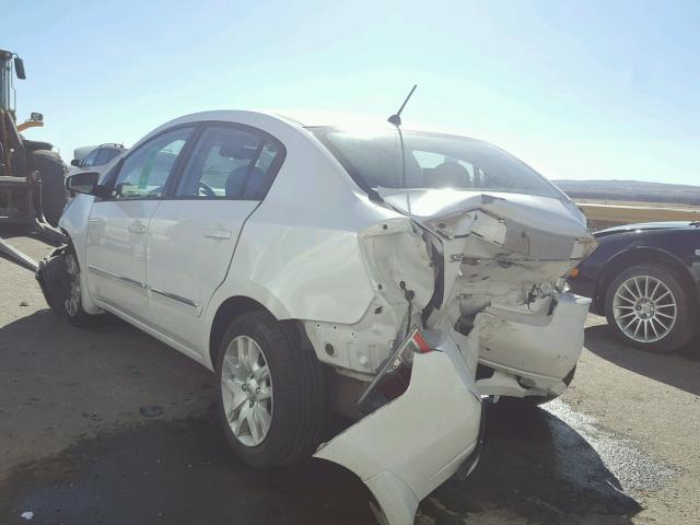 3N1AB6AP7BL624139 - 2011 NISSAN SENTRA 2.0 WHITE photo 3