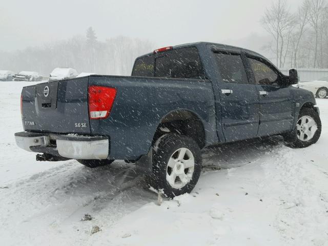 1N6AA07B74N516595 - 2004 NISSAN TITAN XE GREEN photo 4