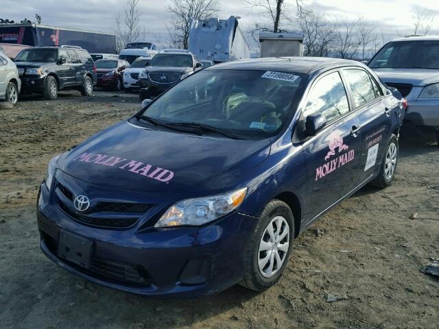 2T1BU4EE1BC754574 - 2011 TOYOTA COROLLA BA BLUE photo 2