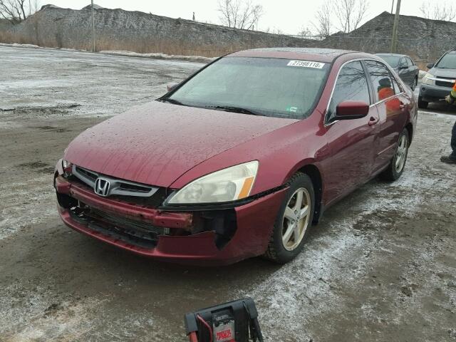 1HGCM56693A808857 - 2003 HONDA ACCORD EX RED photo 2