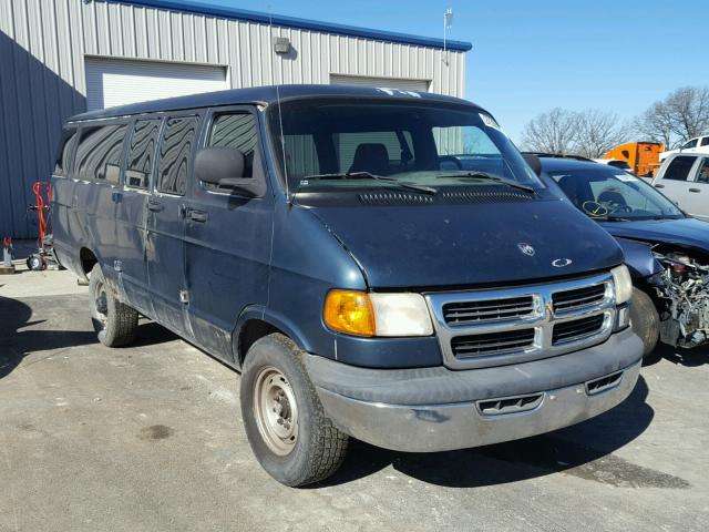 2B5WB35Z11K539068 - 2001 DODGE RAM WAGON GREEN photo 1