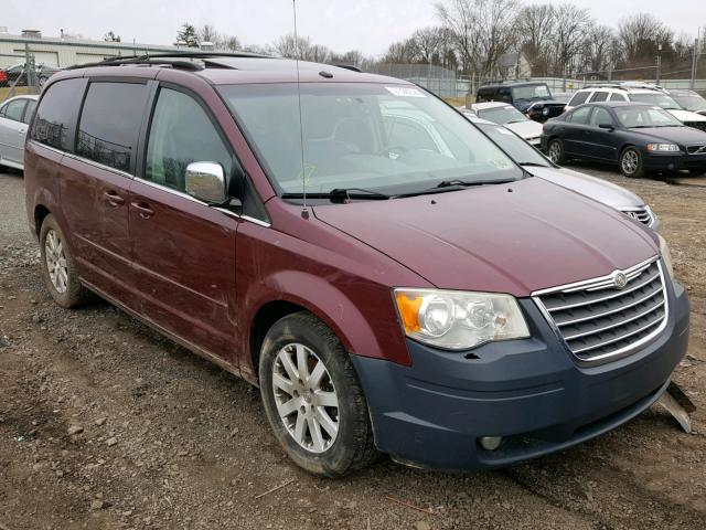 2A8HR54P28R837940 - 2008 CHRYSLER TOWN & COU MAROON photo 1