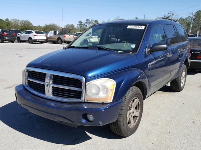 1D4HB48N46F151968 - 2006 DODGE DURANGO SL BLUE photo 2