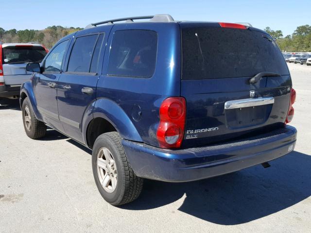 1D4HB48N46F151968 - 2006 DODGE DURANGO SL BLUE photo 3