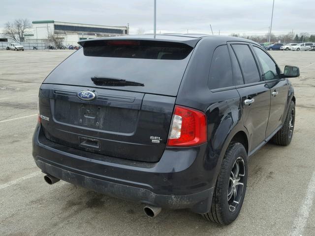 2FMDK4JC5BBA54046 - 2011 FORD EDGE SEL BLACK photo 4