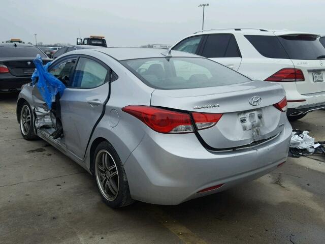 KMHDH4AE5CU228855 - 2012 HYUNDAI ELANTRA GL SILVER photo 3